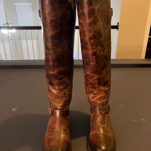 Tall leather boots